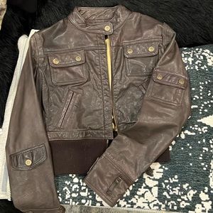 Cropped motorcycle jacket